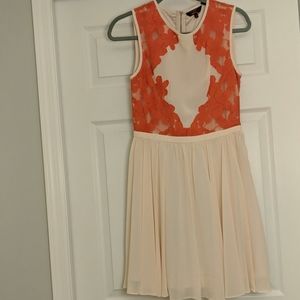 Ted Baker Lace Trim chiffon dress